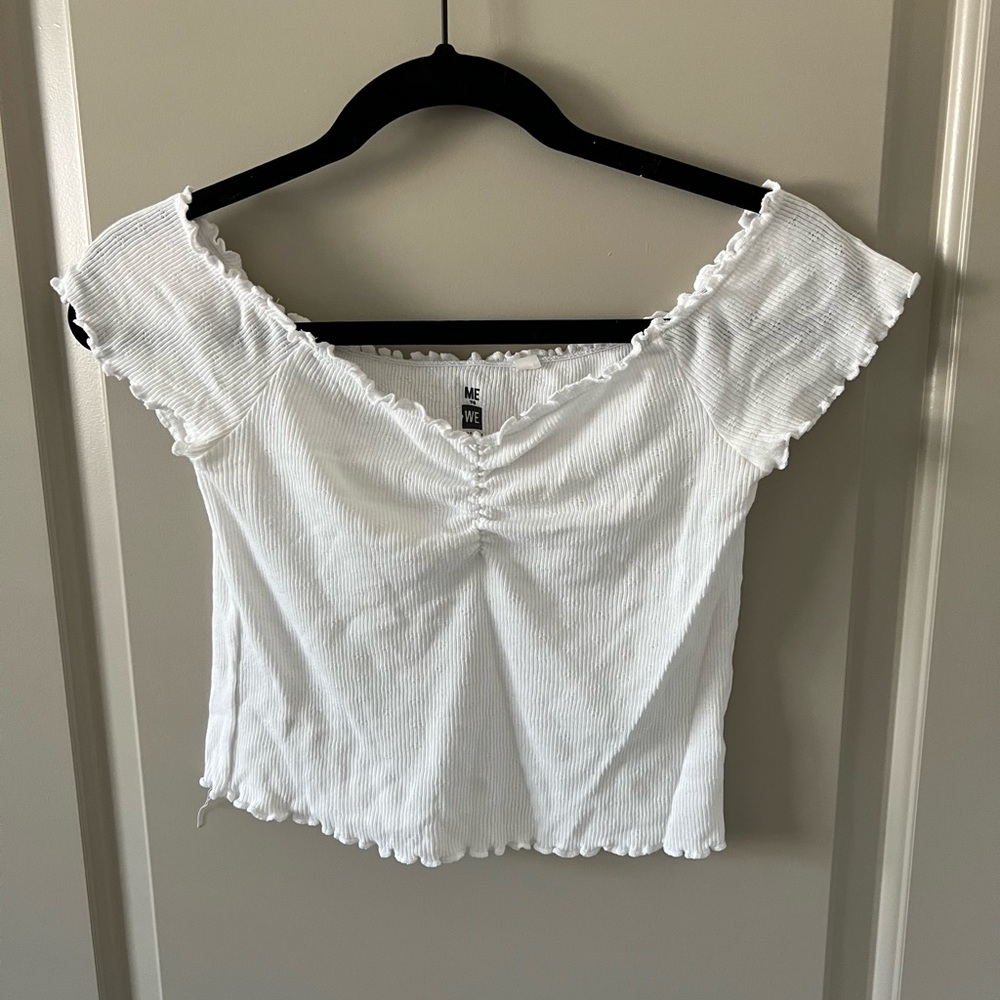 White crop top